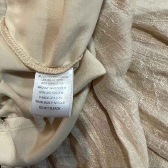 Boho Cream Peasant Dress with Crochet Trim - Picture 7 of 7